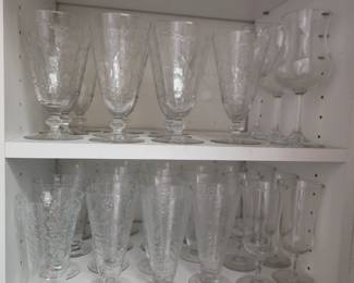 vintage Etched crystal