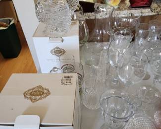 turkey bowls, and lots of crystal and glass