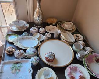 Hand painted European plates,etc.