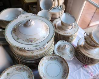 Heavy gold china set