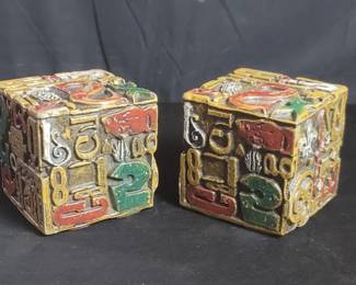 Lot # : 645 - Pair of Sheldon Rose AlphaSculpt bookends
