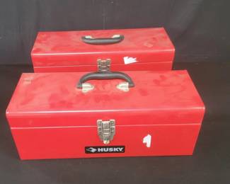 Lot # : 429 - Pair of metal Husky toolboxes
