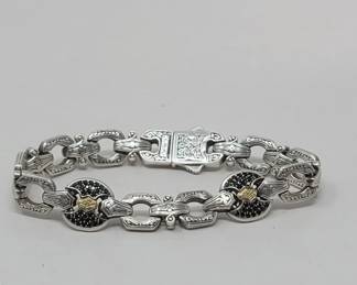 Lot # : 742 - Konstantino sterling silver and 18k gold bracelet
