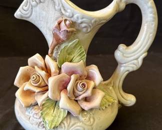 Lot # : 290z - Vintage Capodimonte porcelain pitcher
