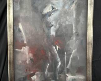 Lot # : 458 - Framed, signed on verso Roberto Gonzalez abstract
