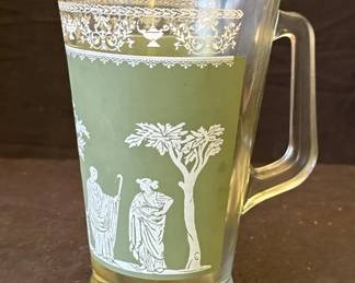 Lot # : 208z - Vintage Jeanette Wedgwood glass pitcher
