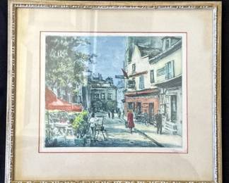 Lot # : 351z - Vintage framed signed art print
