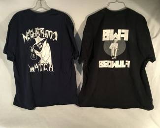 Lot # : 452f - 2 T-shirts Neighborhood Watch and Beowulf
