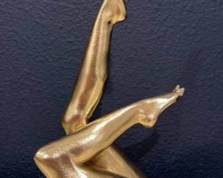 Lot # : 568v - Gold-tone female legs figurine
