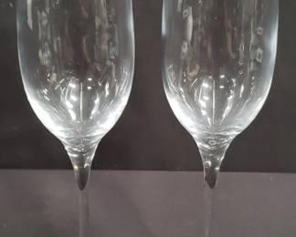 Lot # : 722 - Pair of Tiffany & Co. crystal champagne flutes
