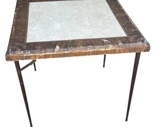 Lot # : 324z - Vintage folding card table
