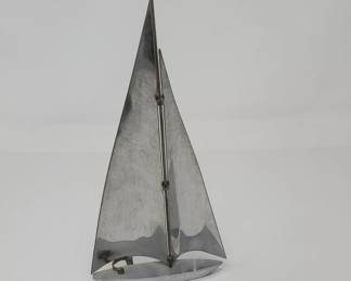 Lot # : 759 - Art Deco chrome sailboat sculpture
