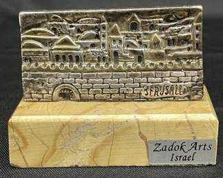 Lot # : 499v - Ben Zion sterling Jerusalem wall figurine
