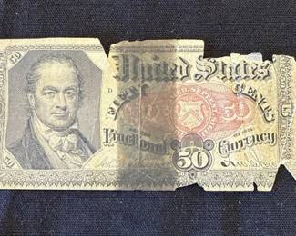 Lot # : 200z - Antique 1864 50 cent currency note
