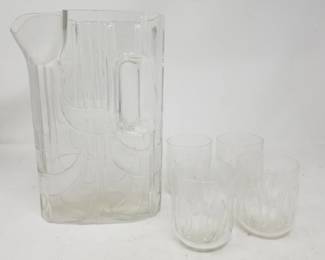 Lot # : 342 - C.J. Riedel pitcher with glasses
