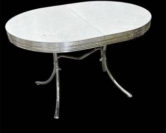 Lot # : 303z - Vintage 1960's wood & chrome dining table
