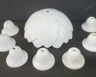 Lot # : 340 - Box of ceramic lamp shades
