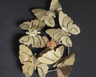 Lot # : 657 - Vintage brass butterfly wall decoration
