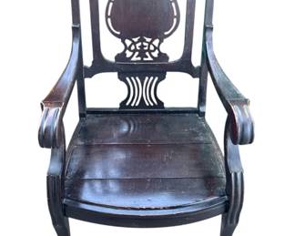 Lot # : 216z - Antique wood chair
