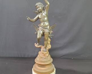 Lot # : 691 - Rancoulet French spelter bronze tone sculpture
