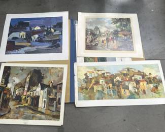 Lot # : 606 - Group of museum offset lithograph prints, & 1
