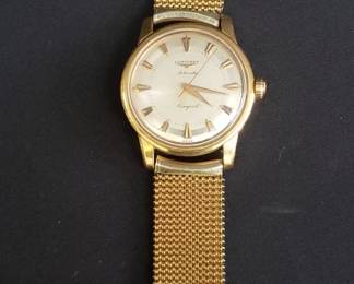 Lot # : 620 - Vintage Longines automatic wristwatch with 14k
