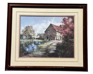 Lot # : 252z - Vintage framed signed Marty Bell print
