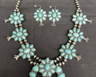 Lot # : 525v - Southwestern necklace and earrings
