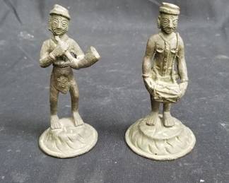 Lot # : 170 - Pair of brass figurines
