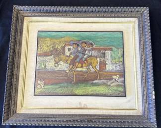 Lot # : 359z - Vintage framed Carlos Lopez Ruiz print
