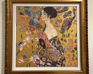 Lot # : 624v - Framed Gustav Klimt "Lady with a Fan"
