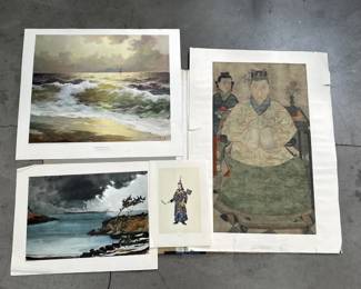 Lot # : 616 - Group of offset lithographs, 1 screen print 
