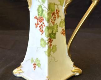 Lot # : 341z - Vintage Old Abbey Limoges ceramic pitcher
