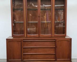 Lot # : 70 - 2-piece mid-century modern china cabinet
