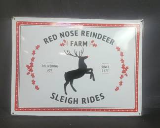Lot # : 633 - Vintage porcelain and metal sign
