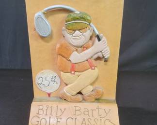 Lot # : 157 - 25th Billy Barty golf classic carved wood
