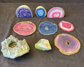 Lot # : 299z - 9 Polished geode specimens
