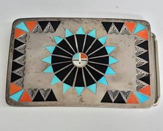 Lot # : 141 - Sterling silver F.L Natachu belt buckle

