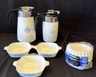 Lot # : 317z - Pair of vintage Corning Ware coffee makers
