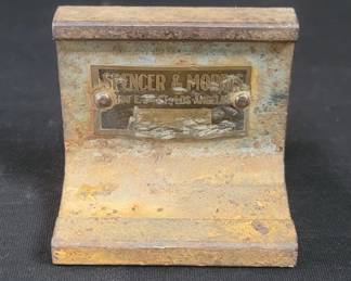 Lot # : 305 - Spencer and Morris antique iron rail paperweight

