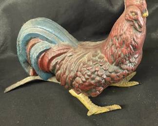 Lot # : 678v - Cast iron rooster doorstop
