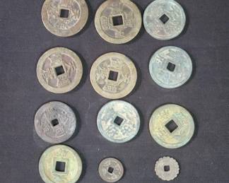 Lot # : 364 - Group of antique Asian bronze coin
