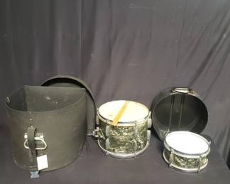 Lot # : 708 - Pair of Slingerland Radio King snare drums w/cases
