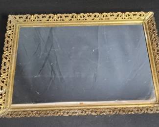 Lot # : 666 - Vintage mirrored perfume tray
