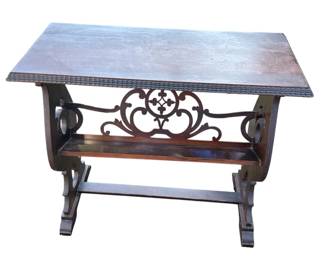 Lot # : 217z - Antique wood side table
