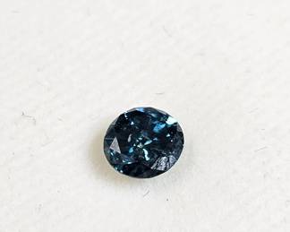 Lot # : 392 - 0.33ct round blue diamond 4.5mm loose gemstone
