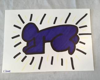 Lot # : 203f - Ink on paper drawing
In the style of Keith Haring 12" x 8 1/2" (ps) 4280