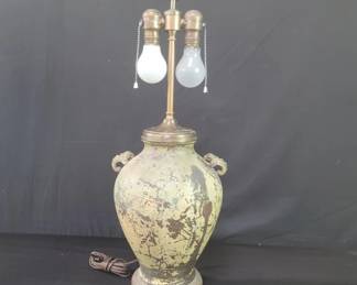 Lot # : 698 - Antique Asian bronze table lamp
