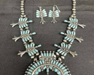 Lot # : 690v - Southwestern necklace and earrings
