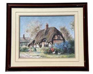 Lot # : 251z - Vintage framed signed Marty Bell print
